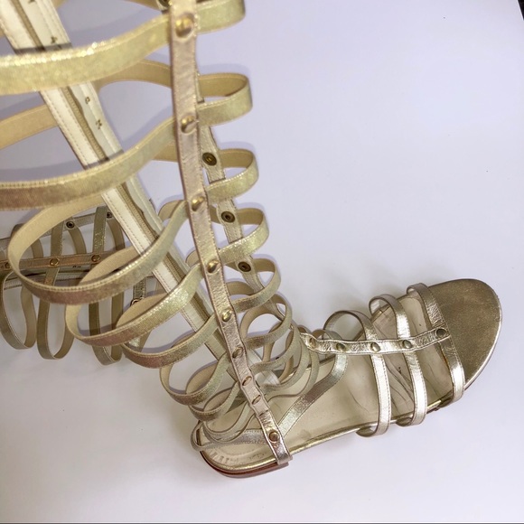 Stuart Weiztman Metallic gladiator sandals - Picture 3 of 8